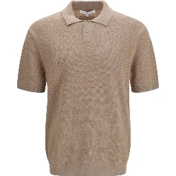Beige Cotton Polo Shirt