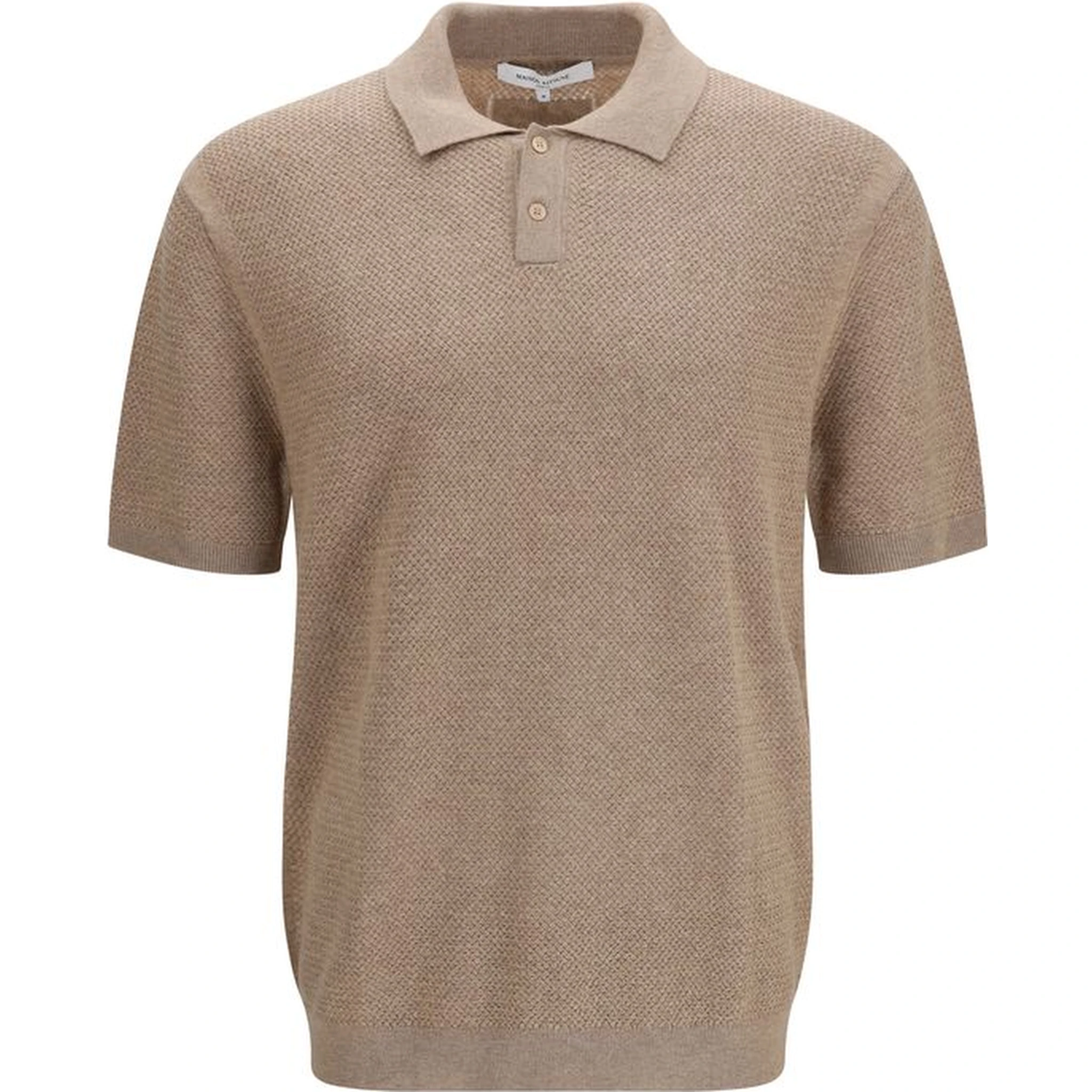 Beige Cotton Polo Shirt