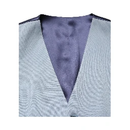 Gray Wool Single Breasted Men Waistcoat Vest