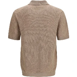 Beige Cotton Polo Shirt