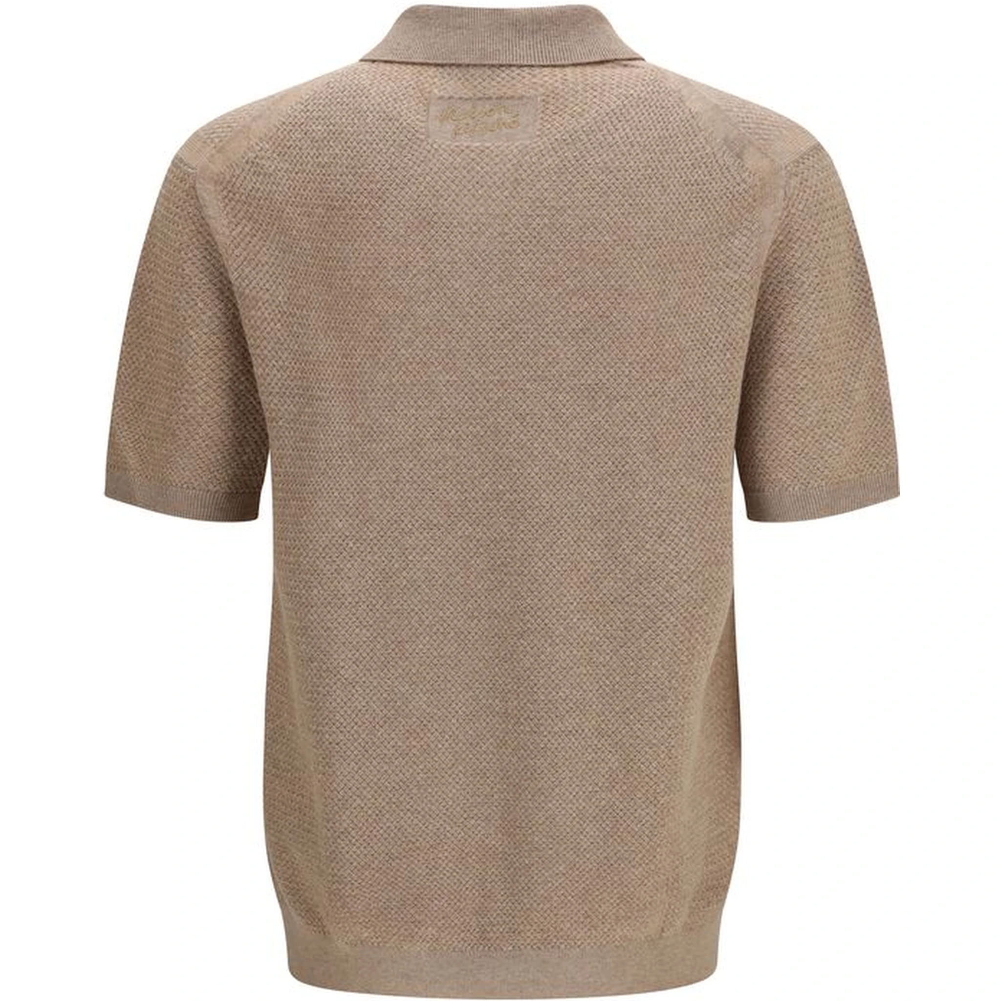 Beige Cotton Polo Shirt