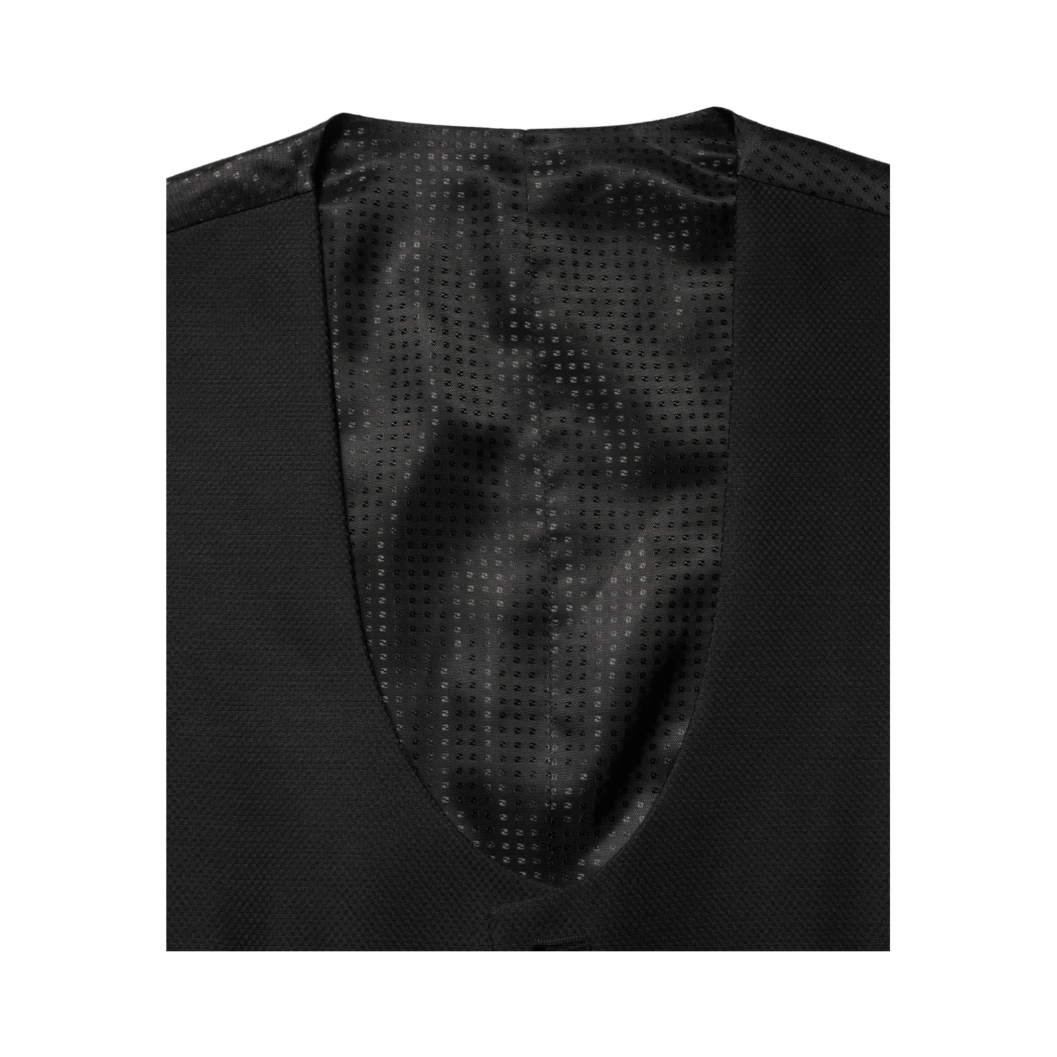 Black Wool Single Breasted Waistcoat Vest