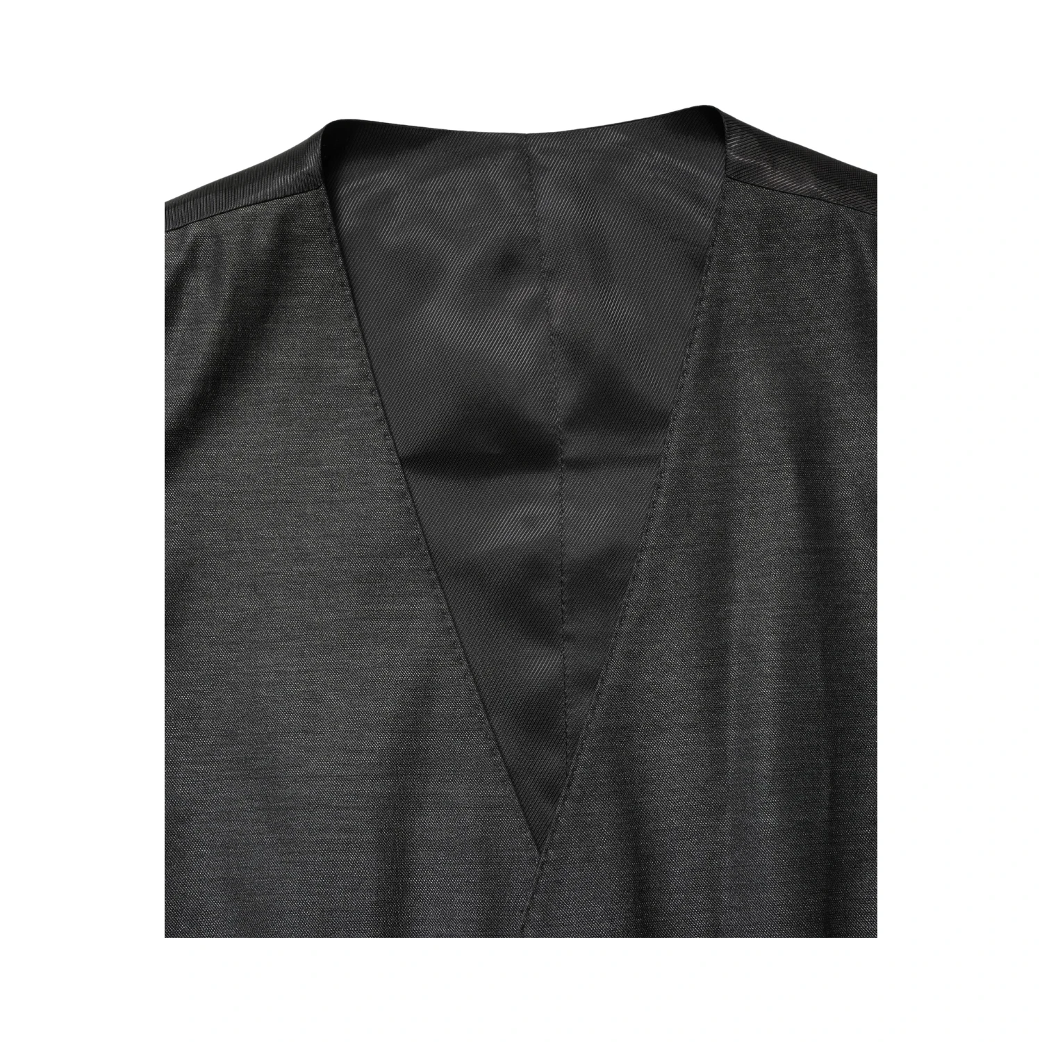 Dark Gray Wool Dress Formal Waistcoat Vest
