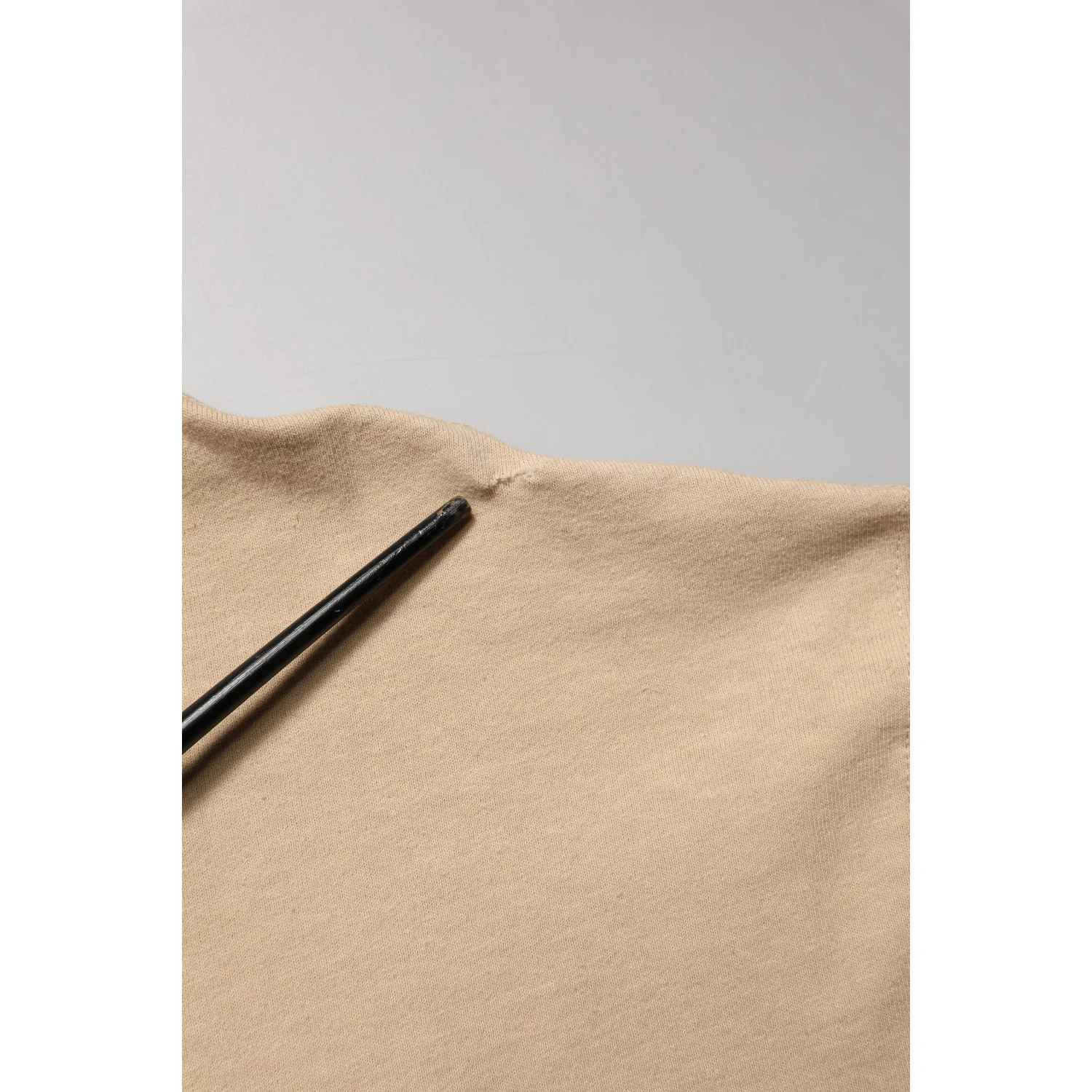 Beige Cotton Roundneck Oversized Fit T-shirt