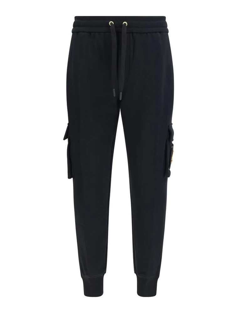 Black Cotton Casual Pants