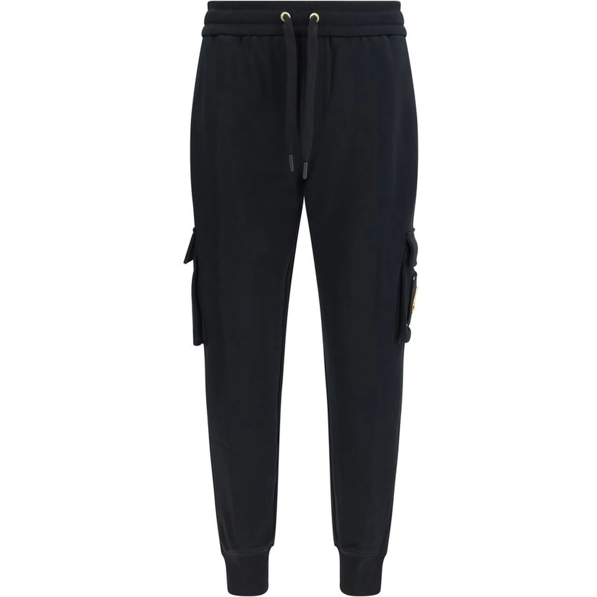 Black Cotton Casual Pants