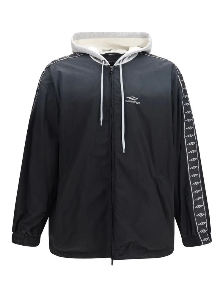 Black Polyester Shell Jacket