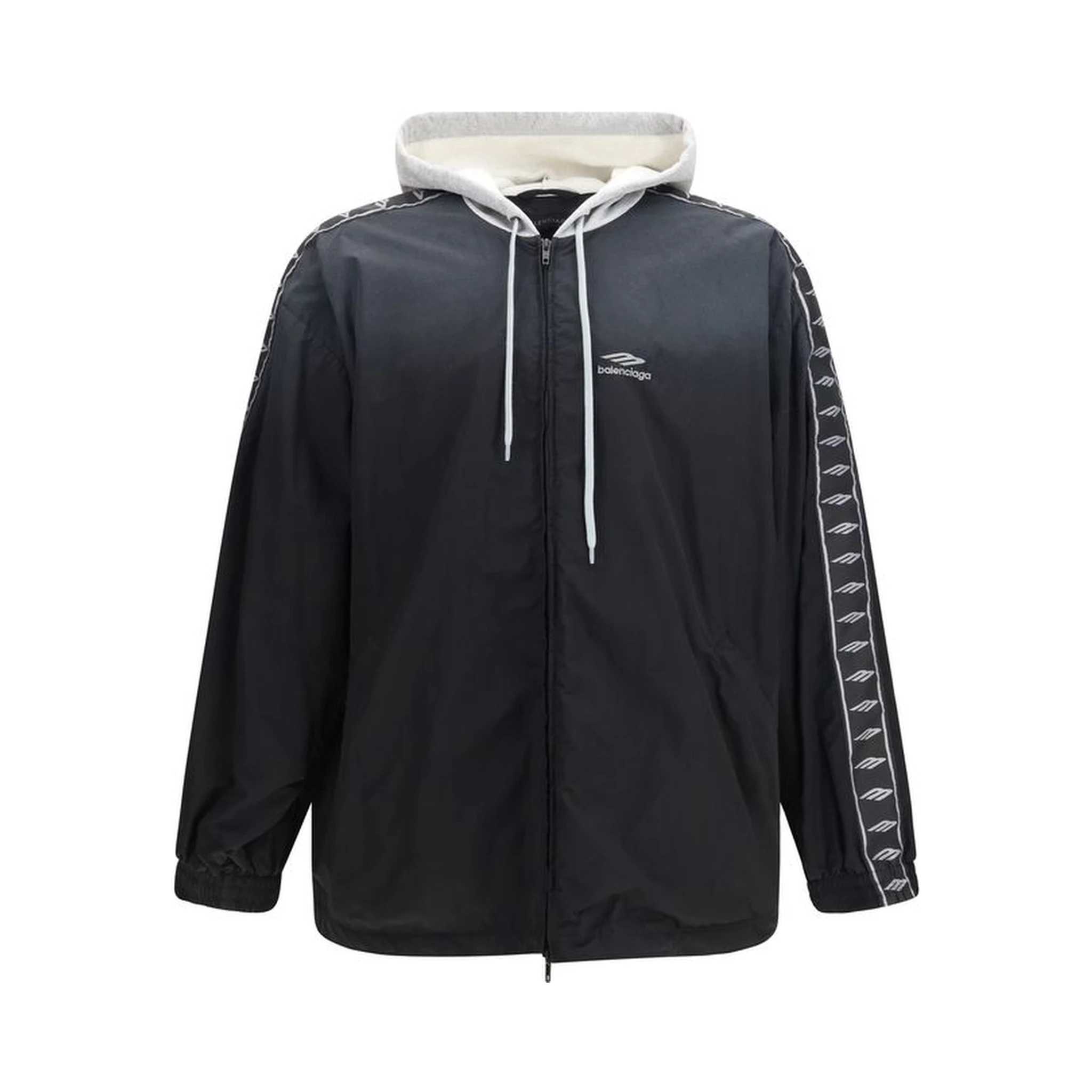 Black Polyester Shell Jacket