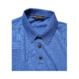 Blue Cashmere Short Sleeves Polo  T-shirt