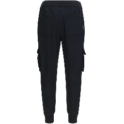Black Cotton Casual Pants