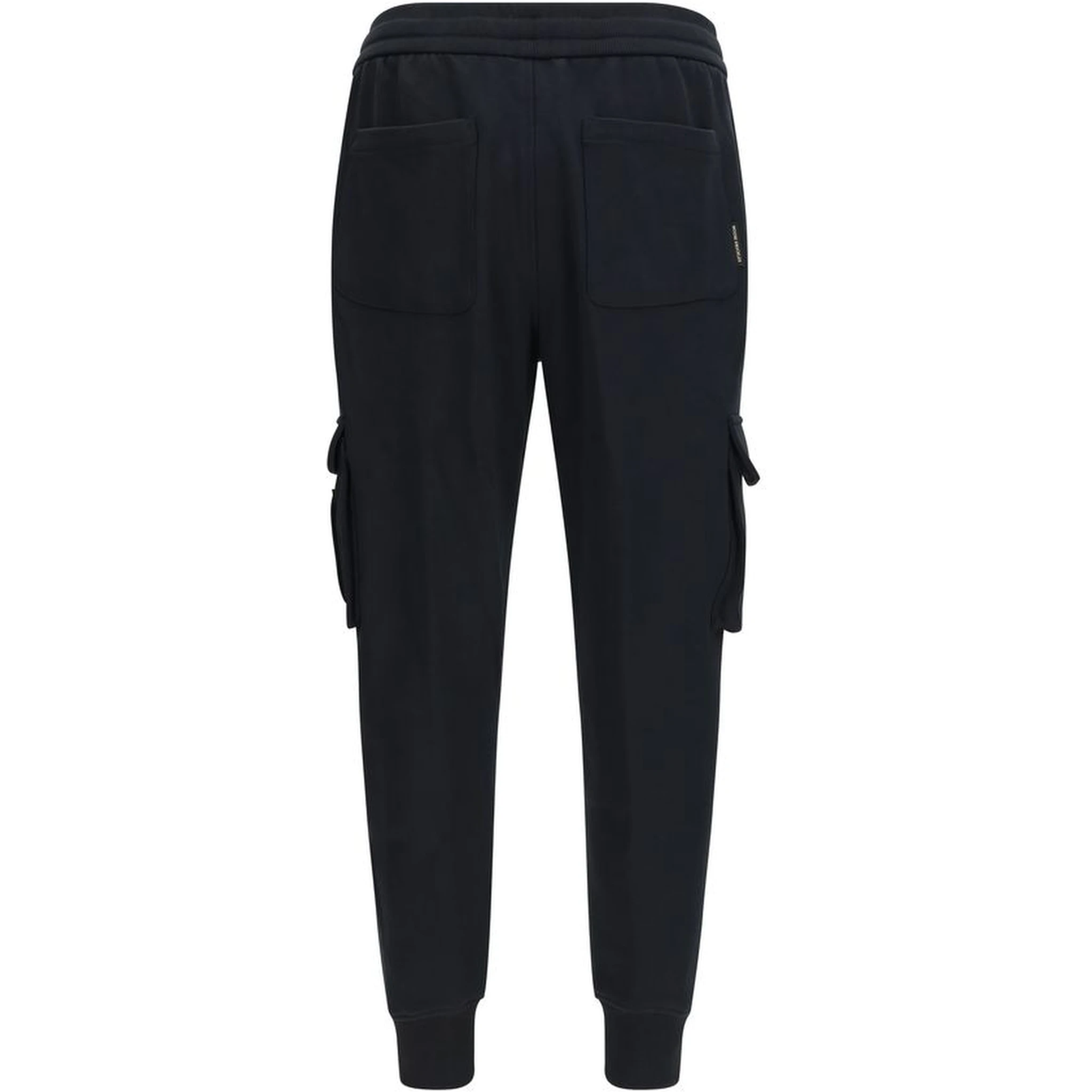 Black Cotton Casual Pants