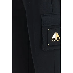 Black Cotton Casual Pants