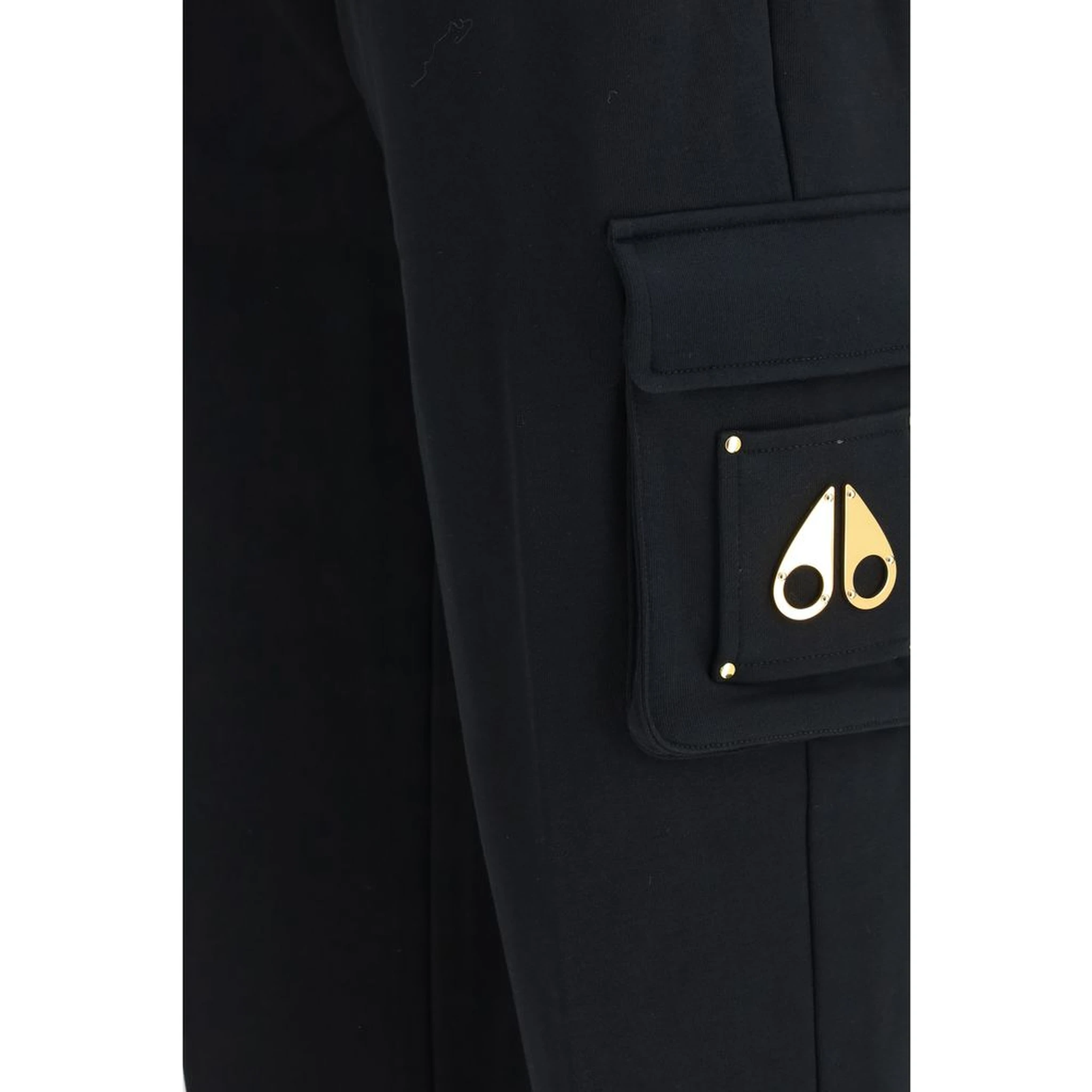 Black Cotton Casual Pants