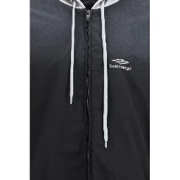 Black Polyester Shell Jacket