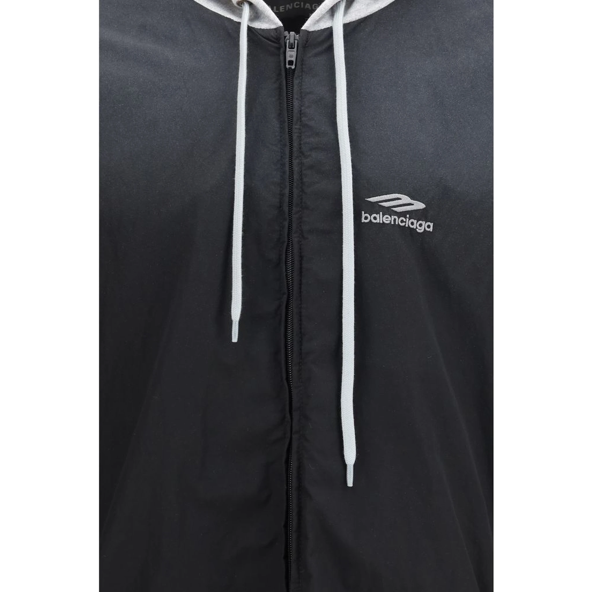 Black Polyester Shell Jacket