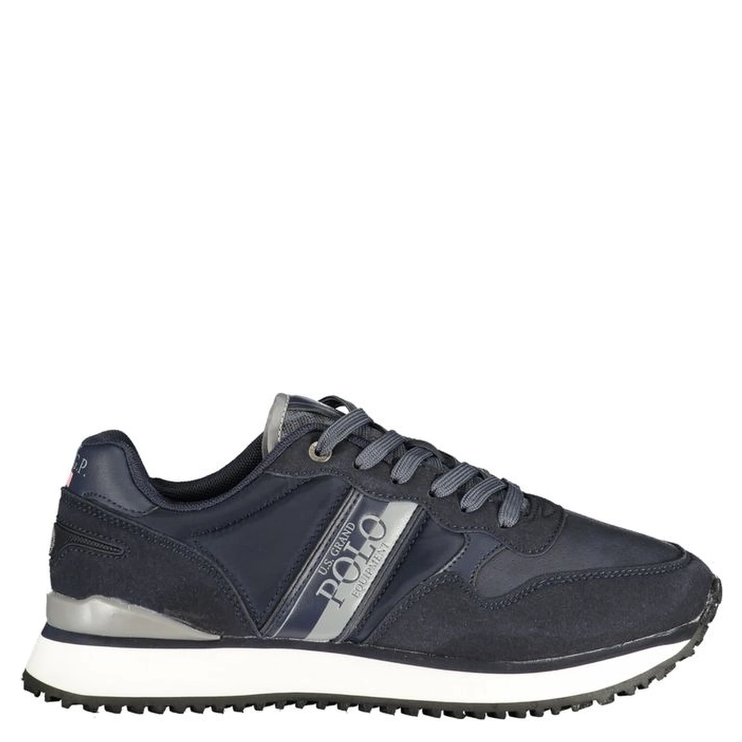Blue Polyurethane Men Sneaker