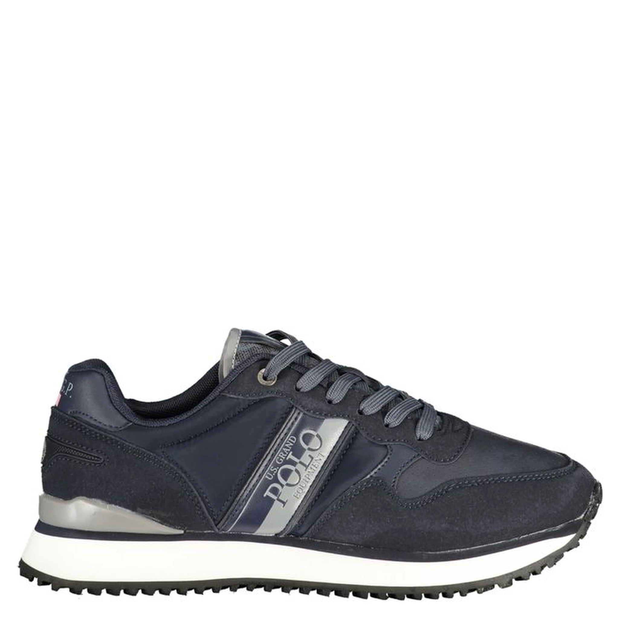 Blue Polyurethane Men Sneaker