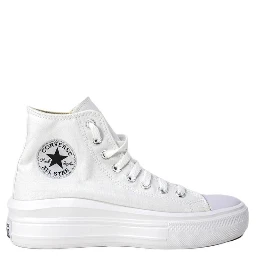 White Cotton High Top Sneakers
