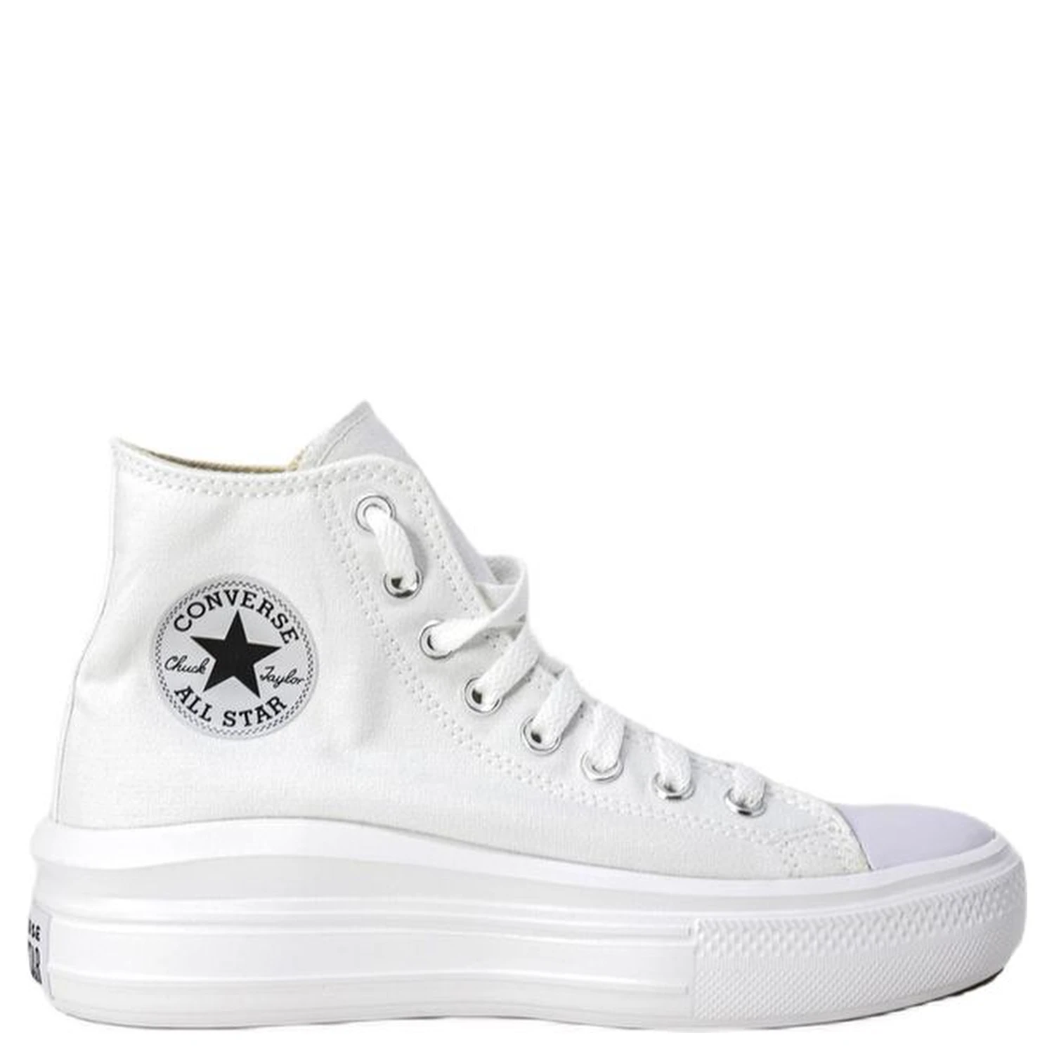 White Cotton High Top Sneakers