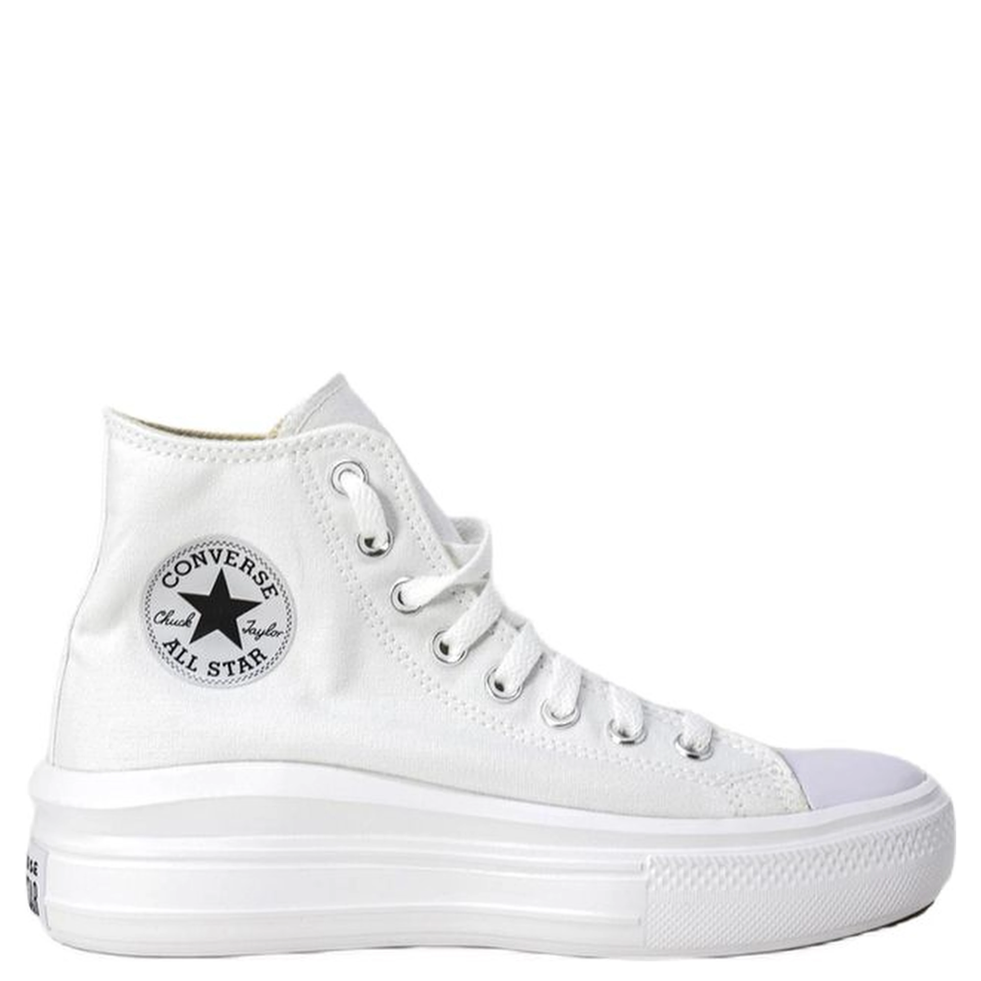 White Cotton High Top Sneakers