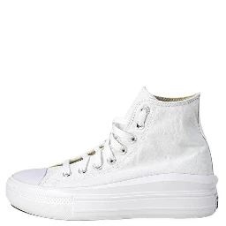 White Cotton High Top Sneakers