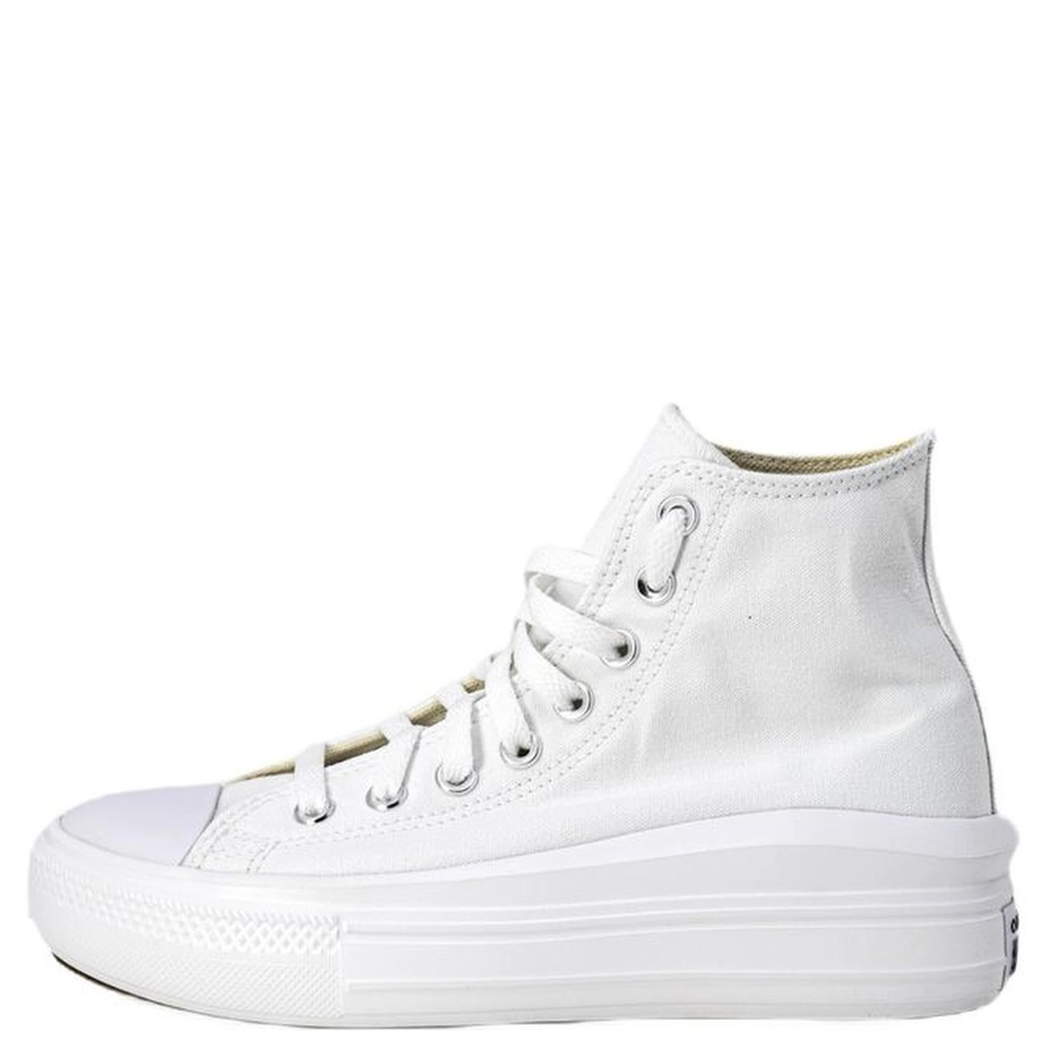 White Cotton High Top Sneakers
