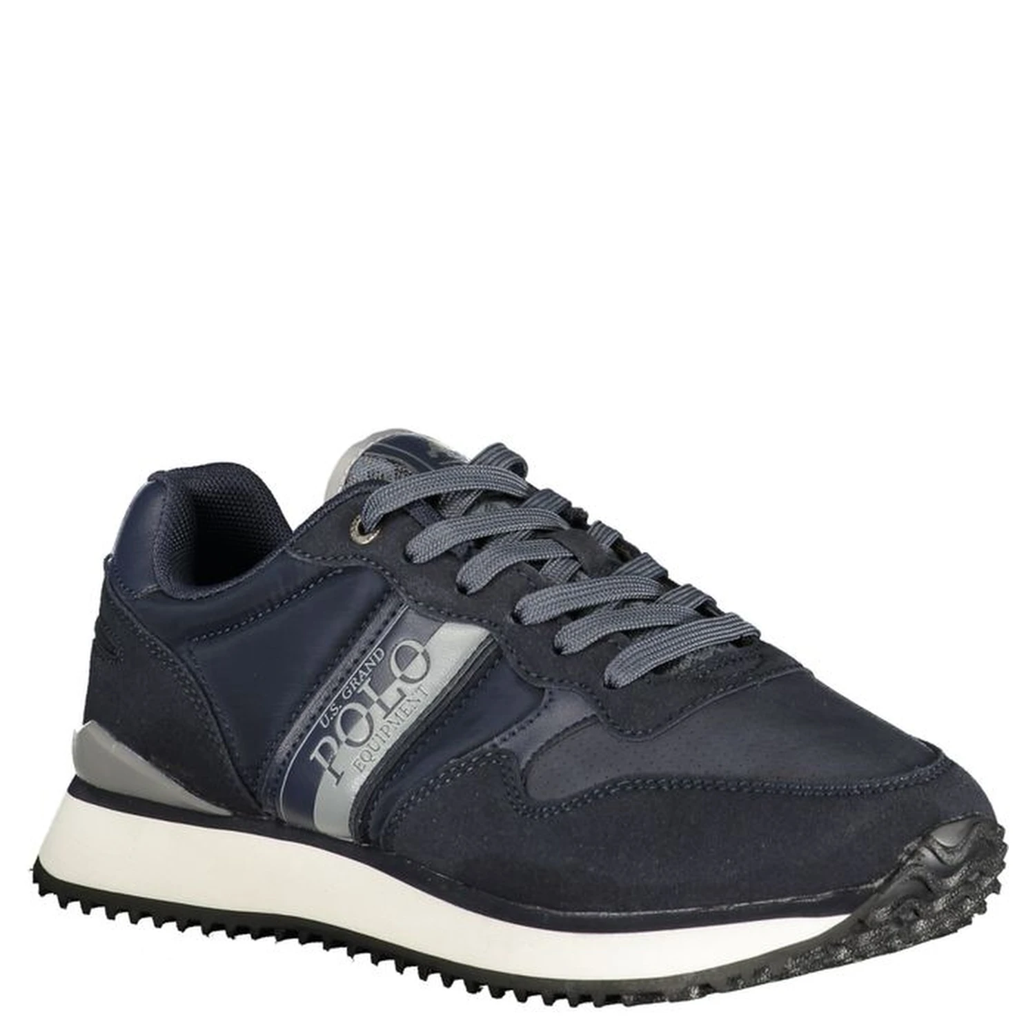 Blue Polyurethane Men Sneaker