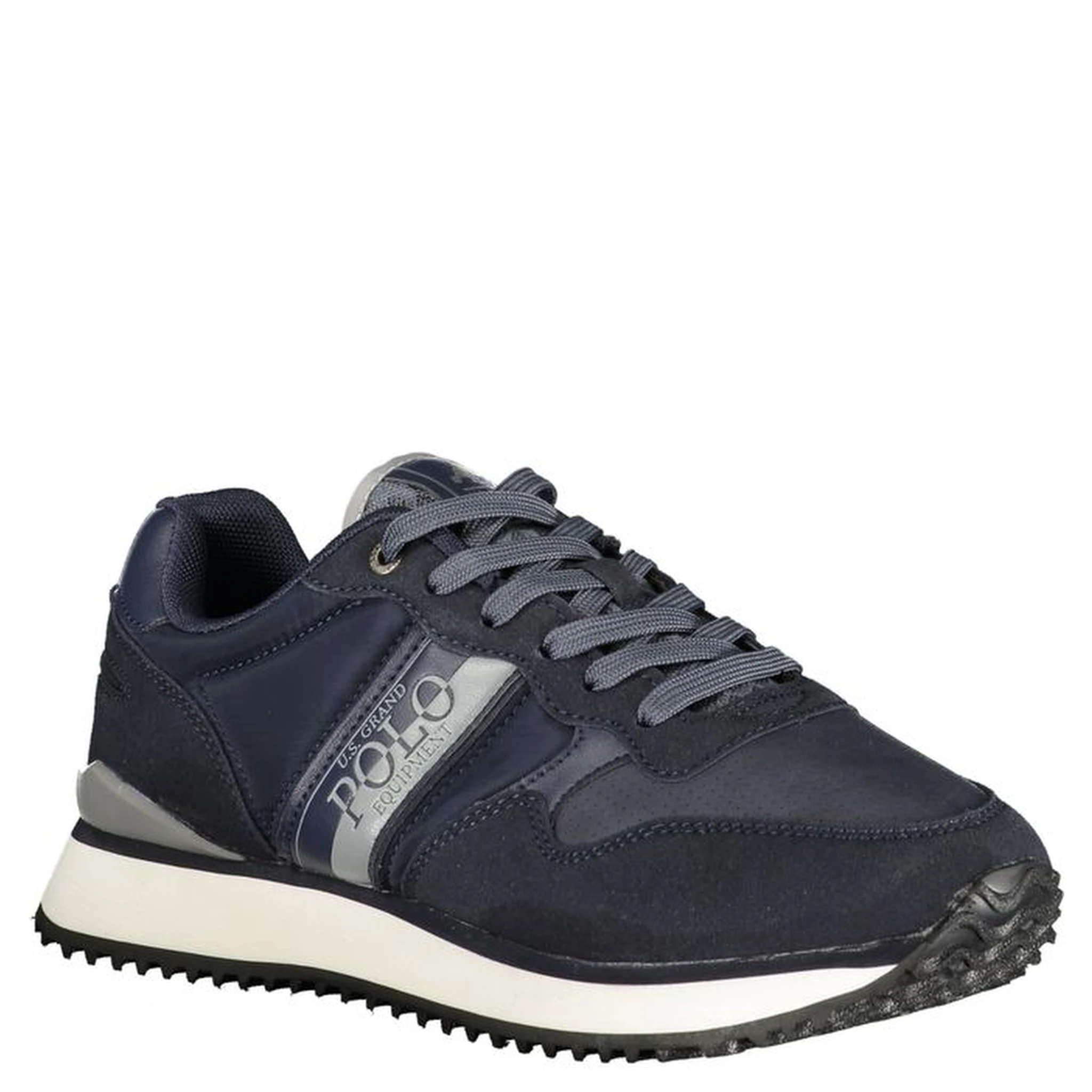 Blue Polyurethane Men Sneaker