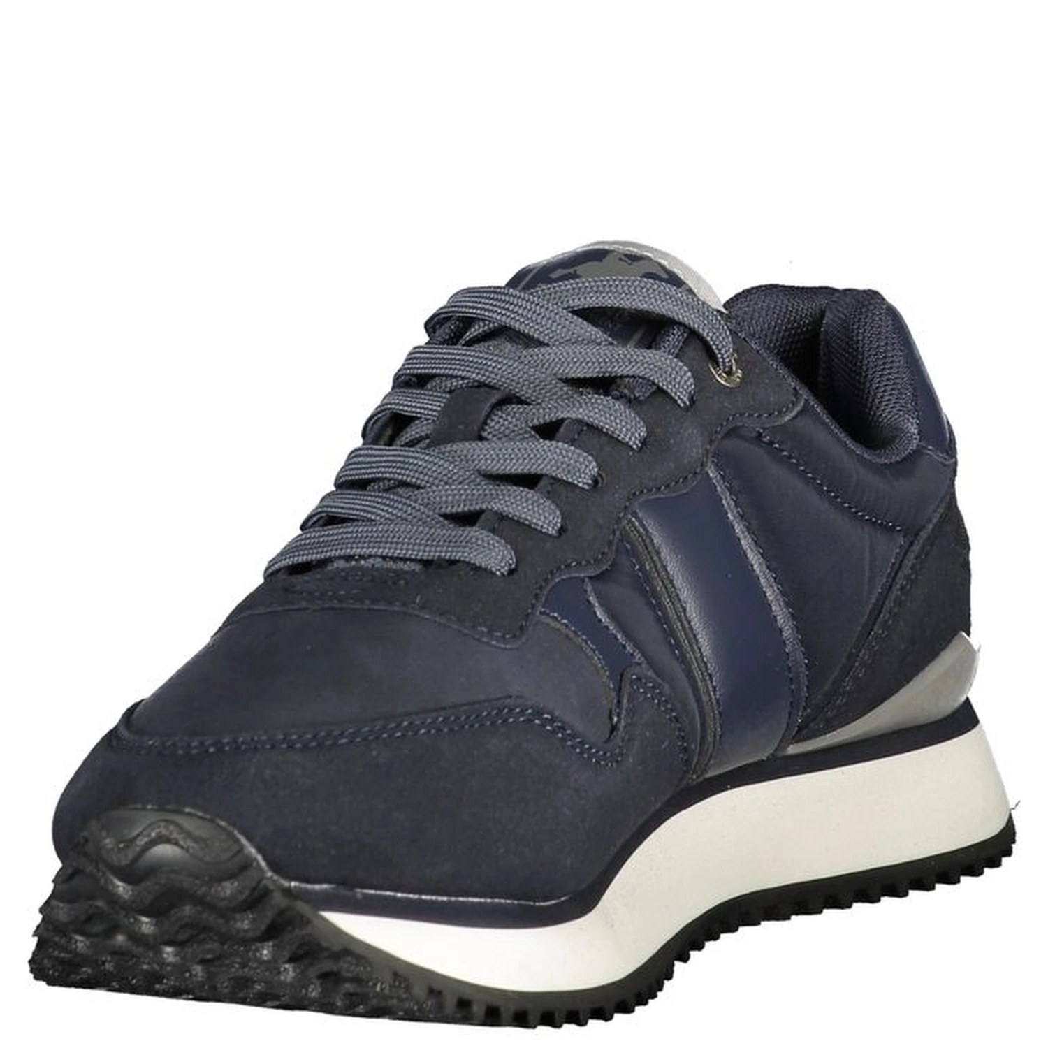 Blue Polyurethane Men Sneaker