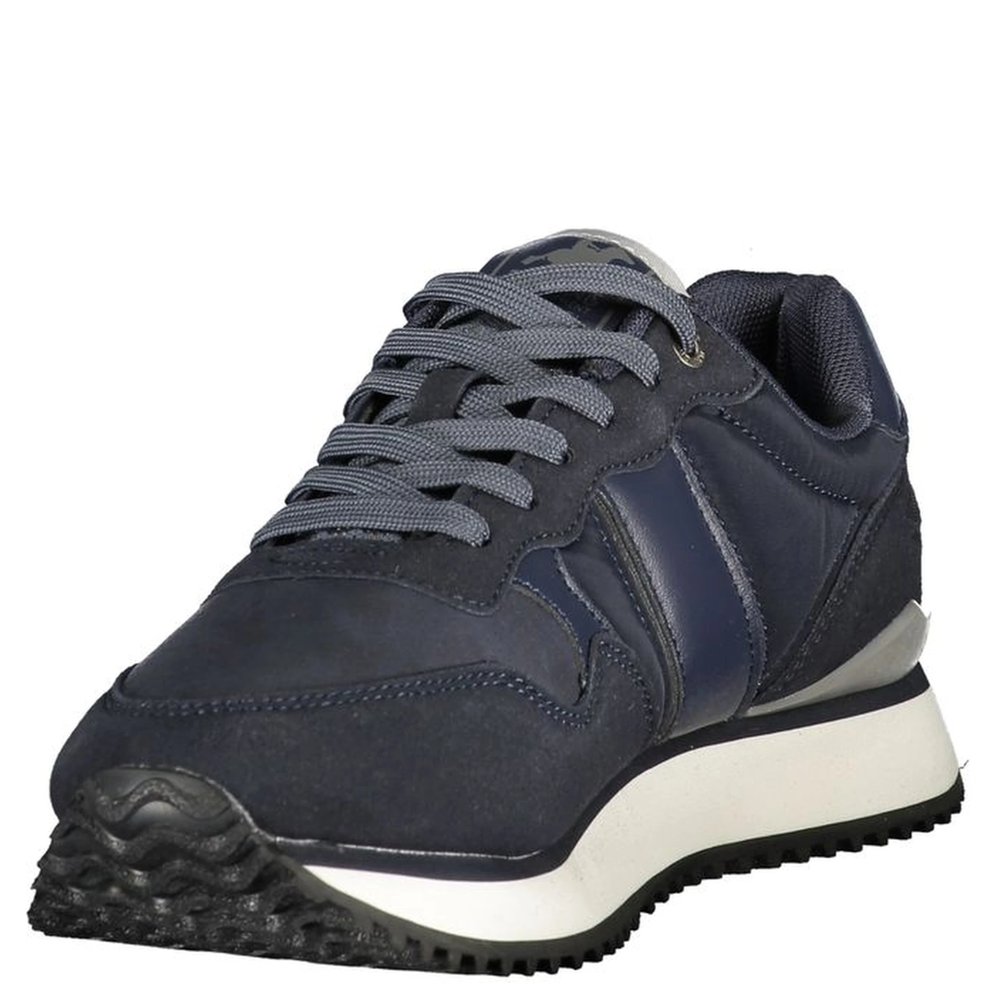 Blue Polyurethane Men Sneaker