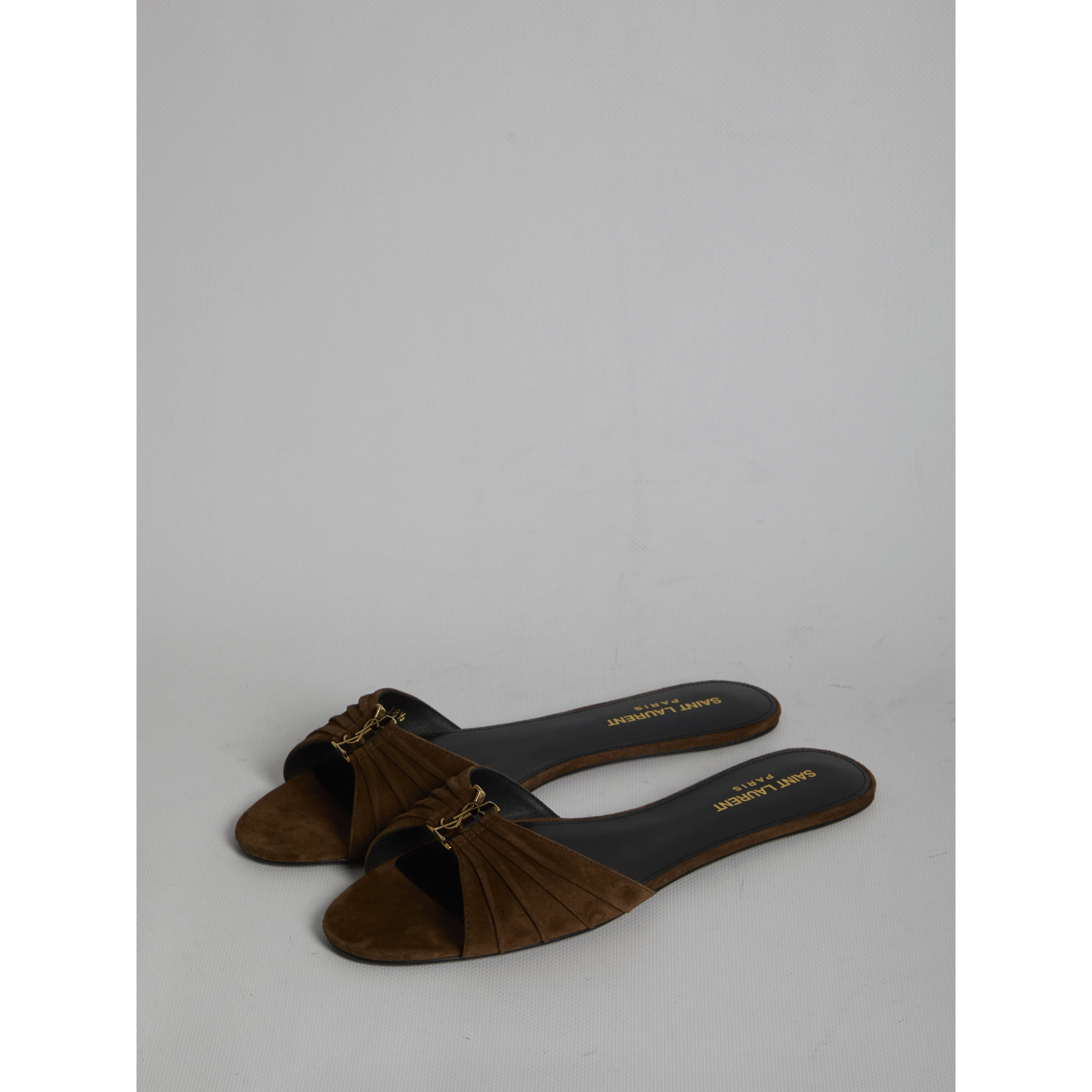 Babylone slide sandals in suede