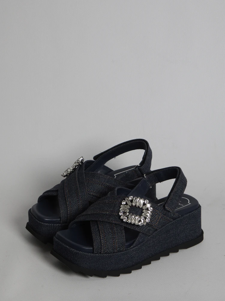 Denim wedge sandals alternative