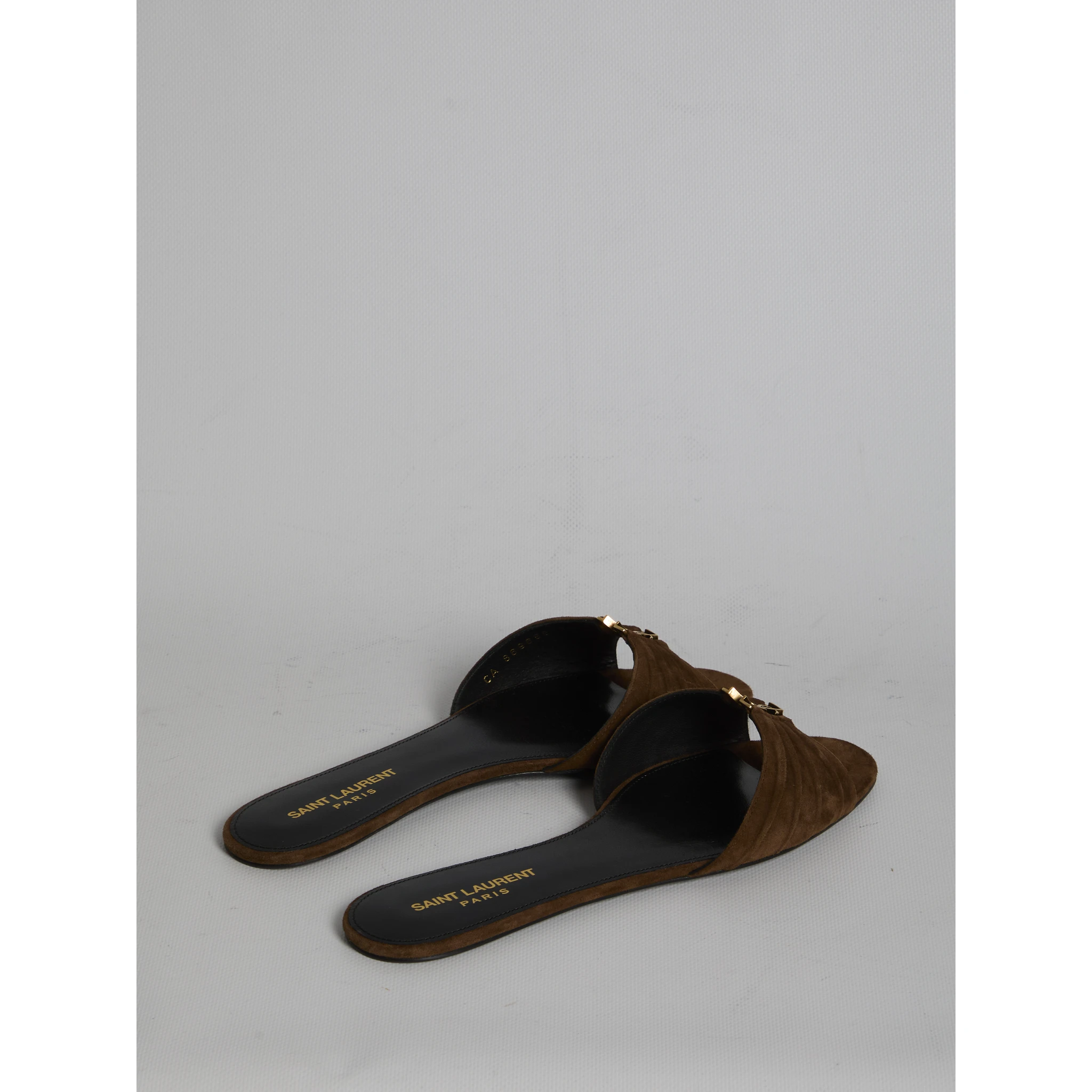 Babylone slide sandals in suede