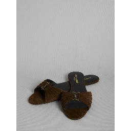 Babylone slide sandals in suede