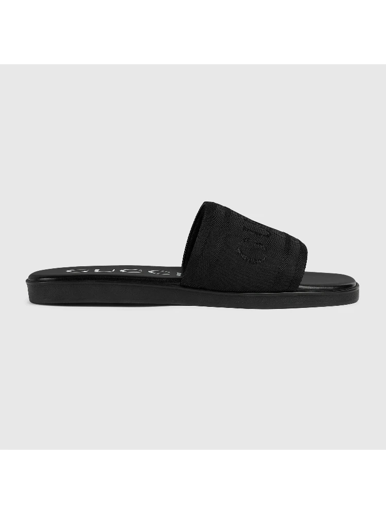Logo slides sandals