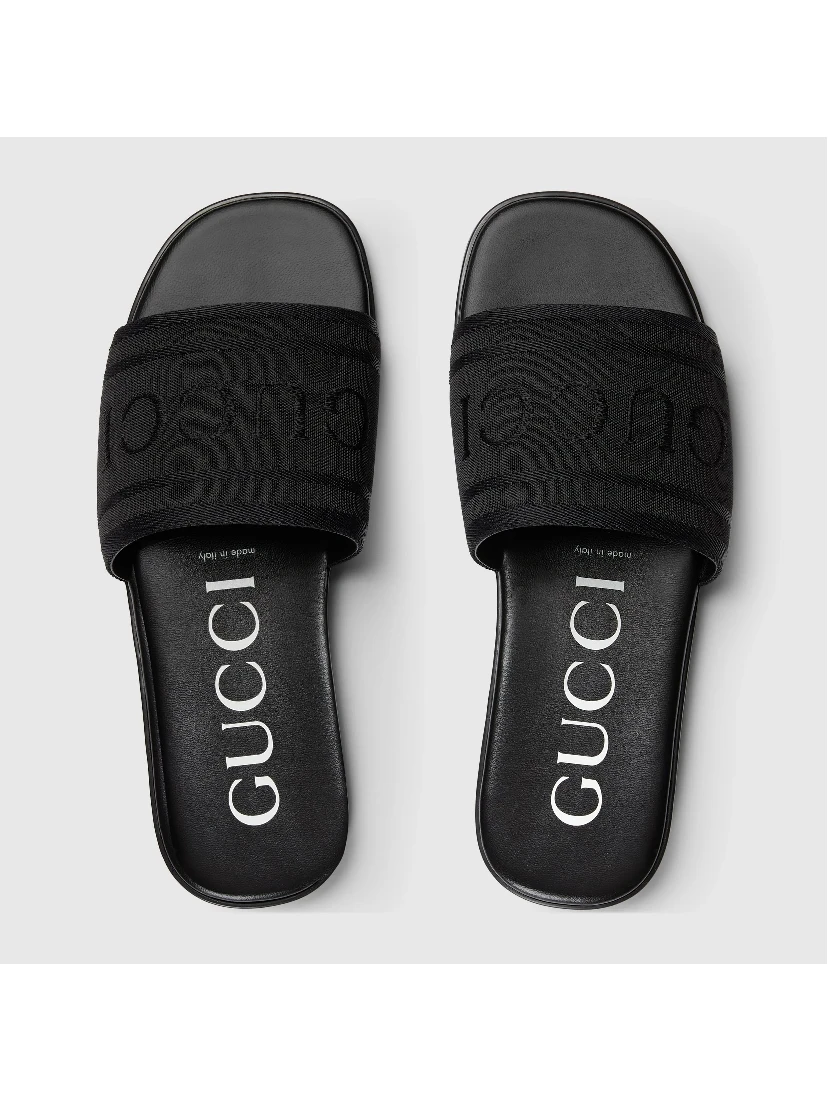 Logo slides sandals