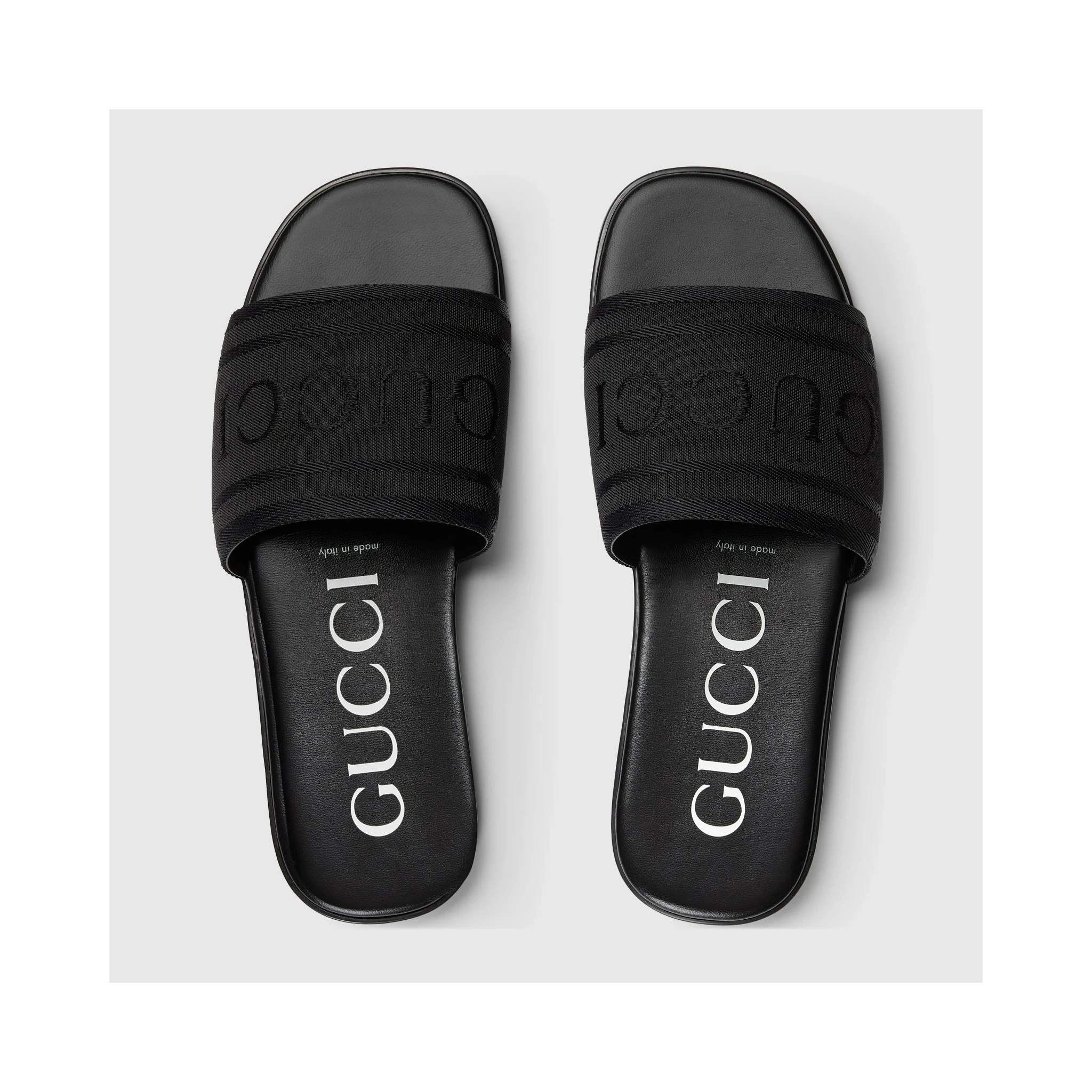 Logo slides sandals