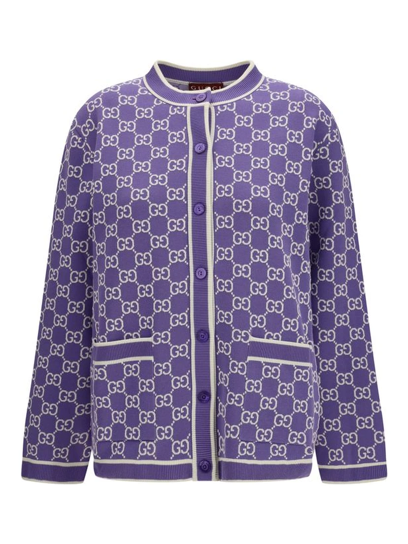 Purple Cotton Cardigan
