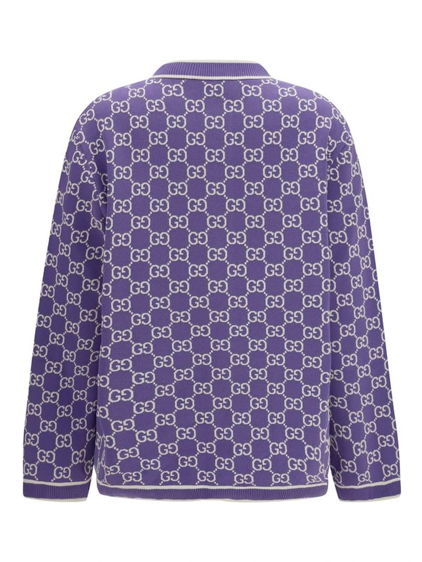 Purple Cotton Cardigan