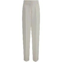 White Linen Casual Pants