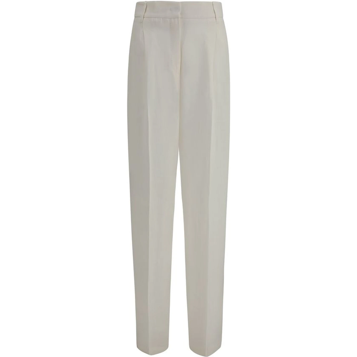 White Linen Casual Pants