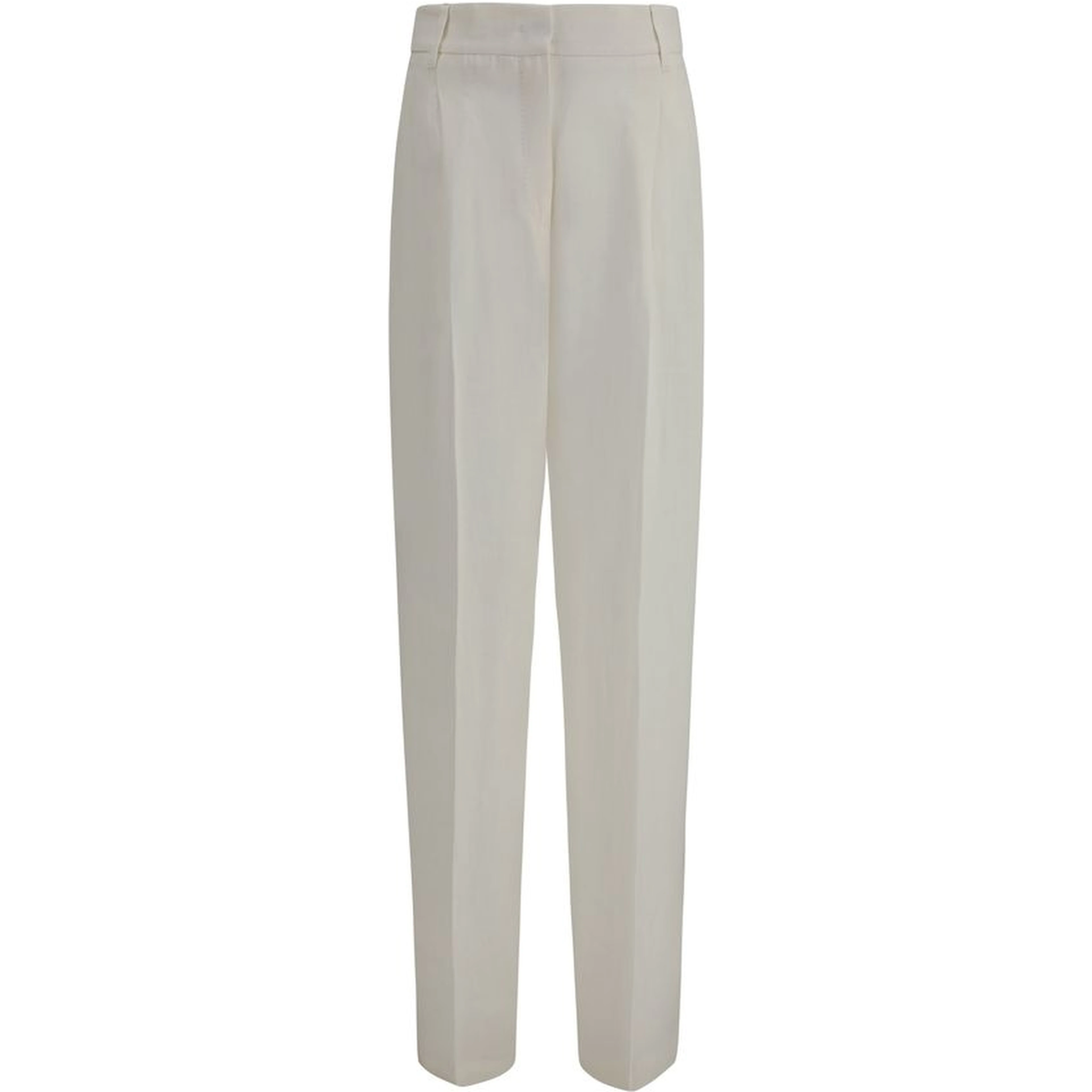White Linen Casual Pants