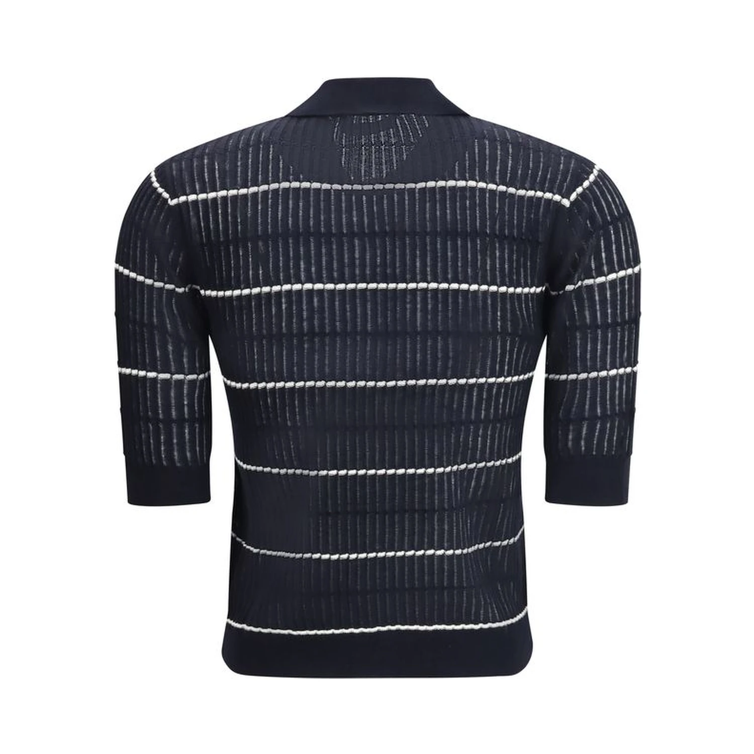 Blue Silk Polo Shirt