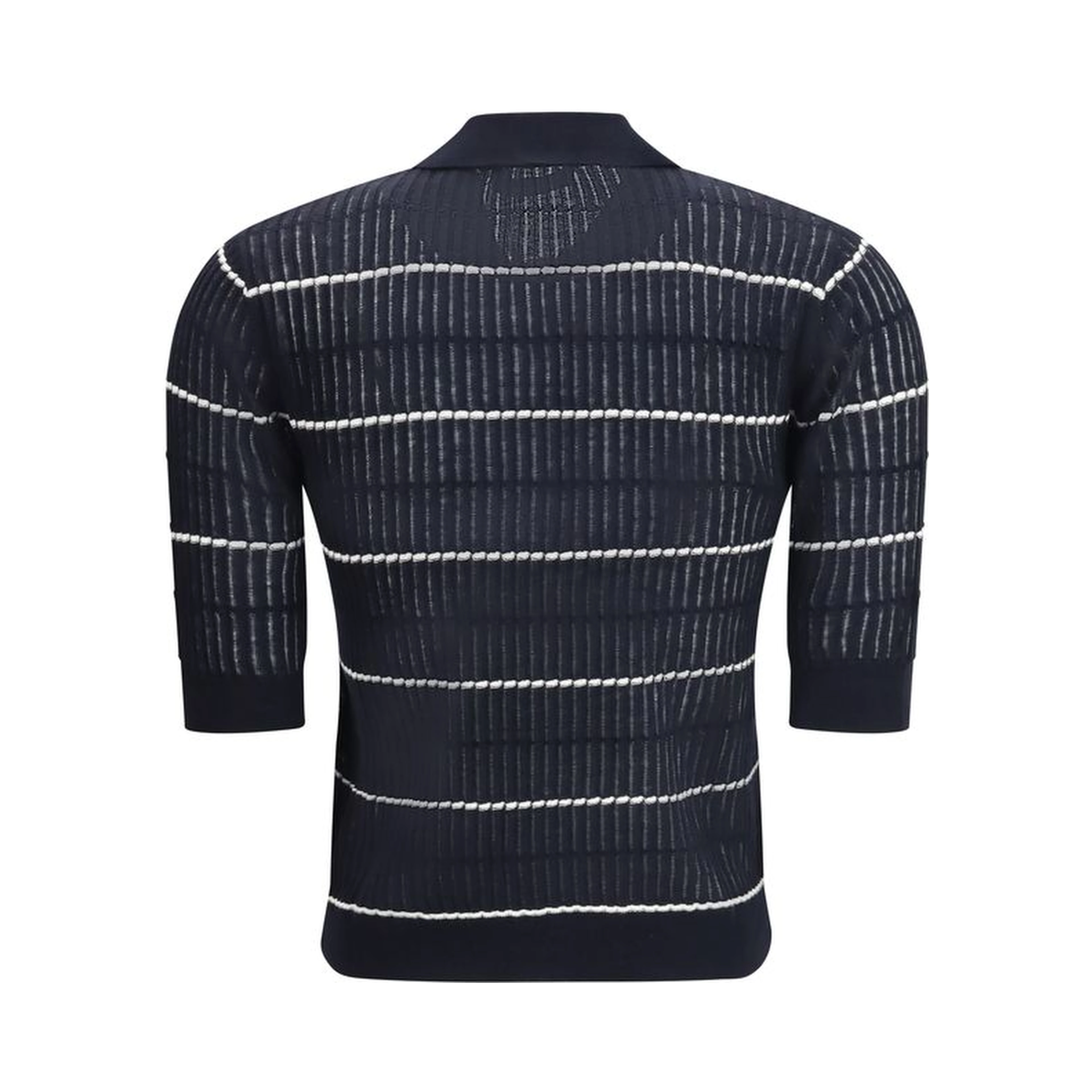 Blue Silk Polo Shirt