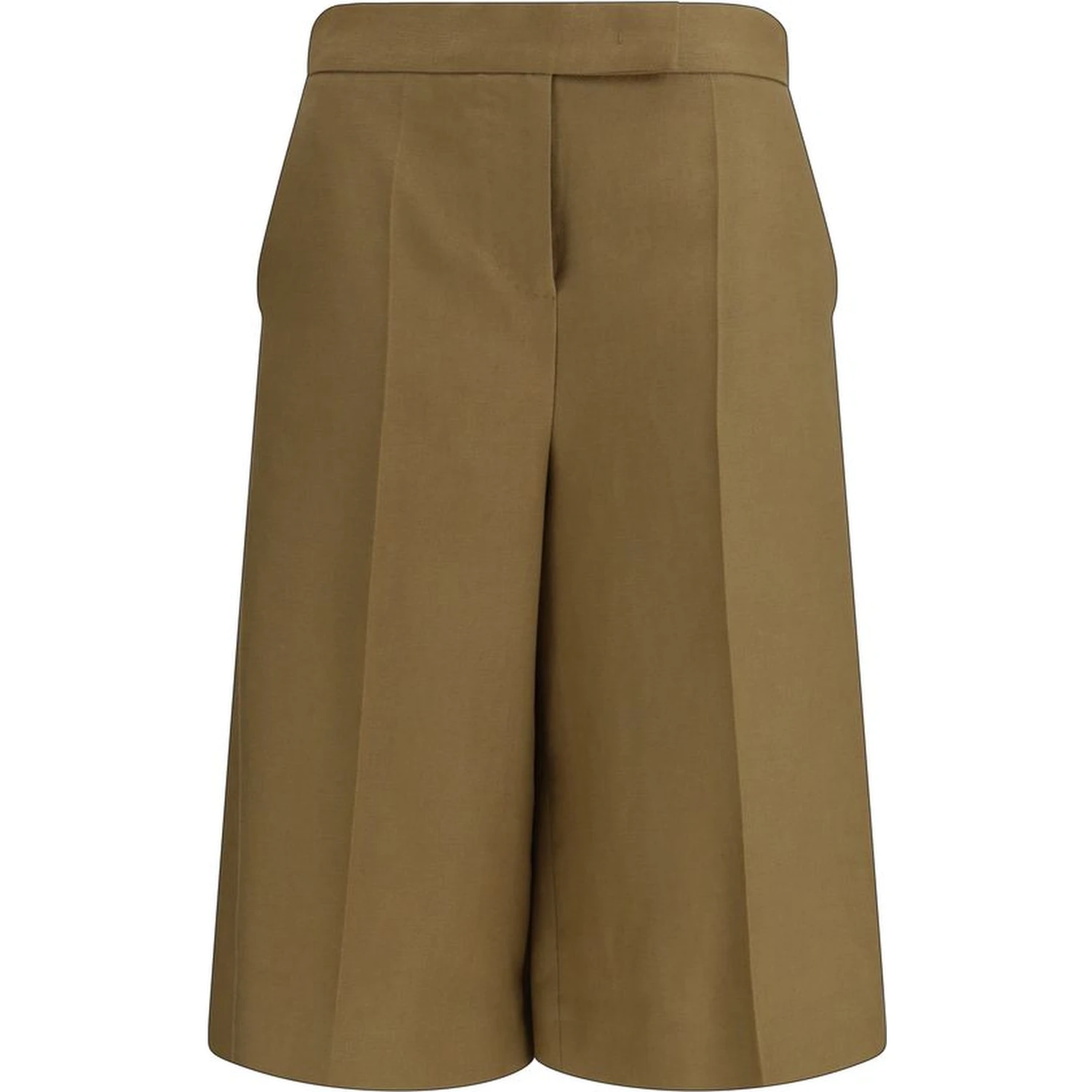 Bicolor Linen Bermuda Shorts
