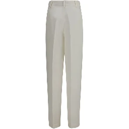 White Linen Casual Pants