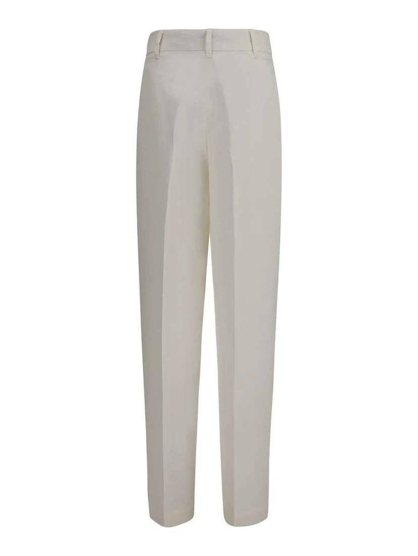 White Linen Casual Pants