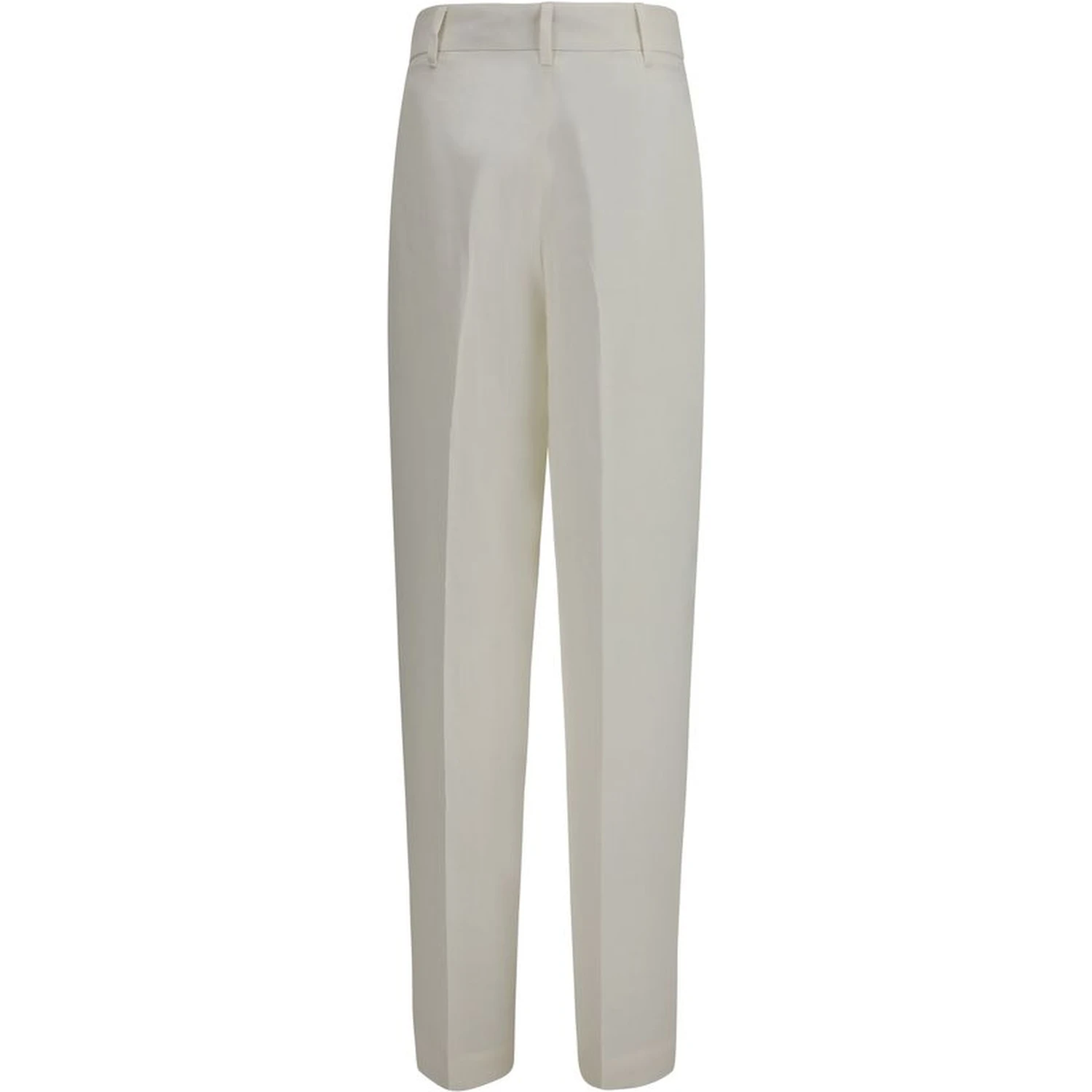 White Linen Casual Pants
