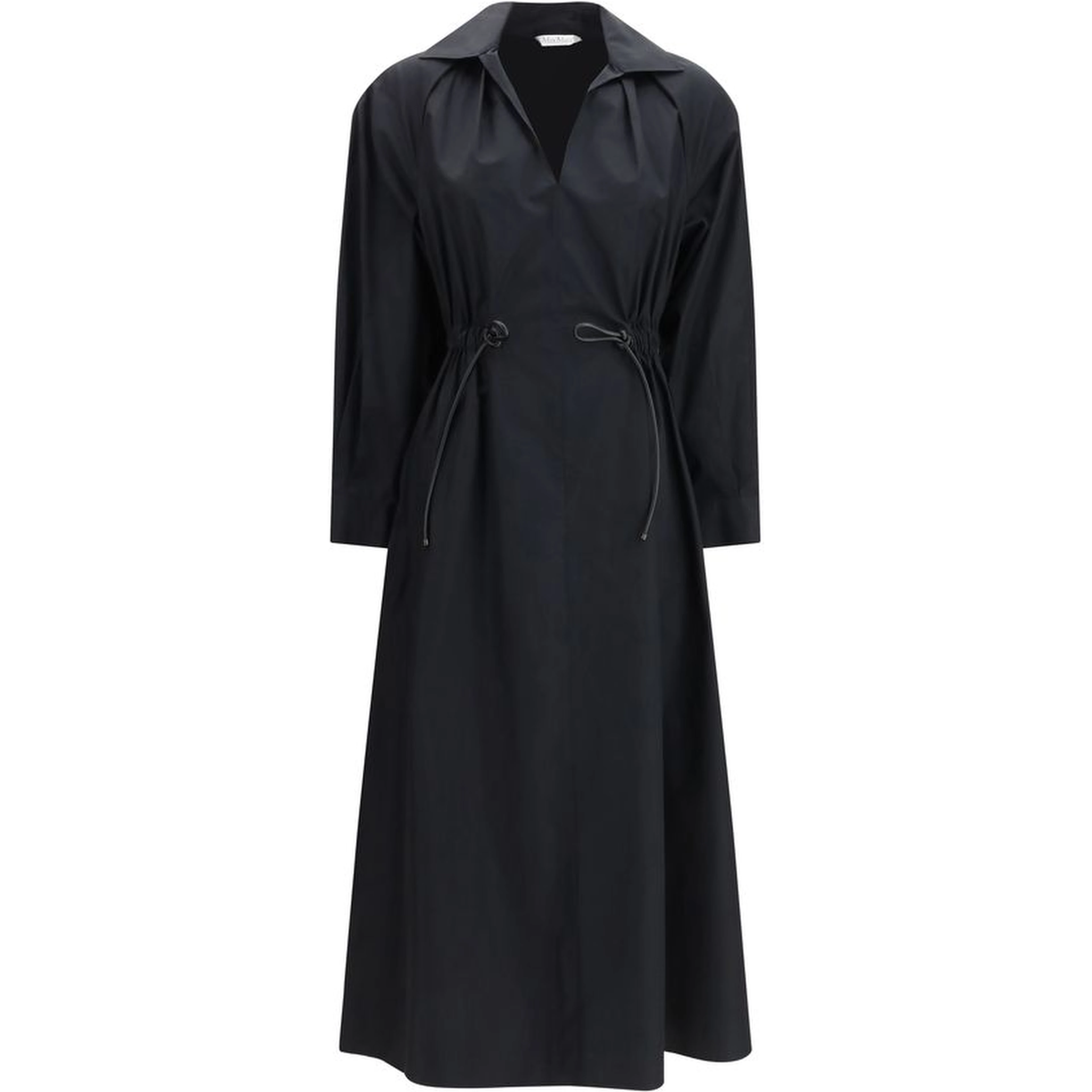 Black Cotton Casual Dress