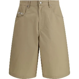 Beige Cotton Bermuda Shorts